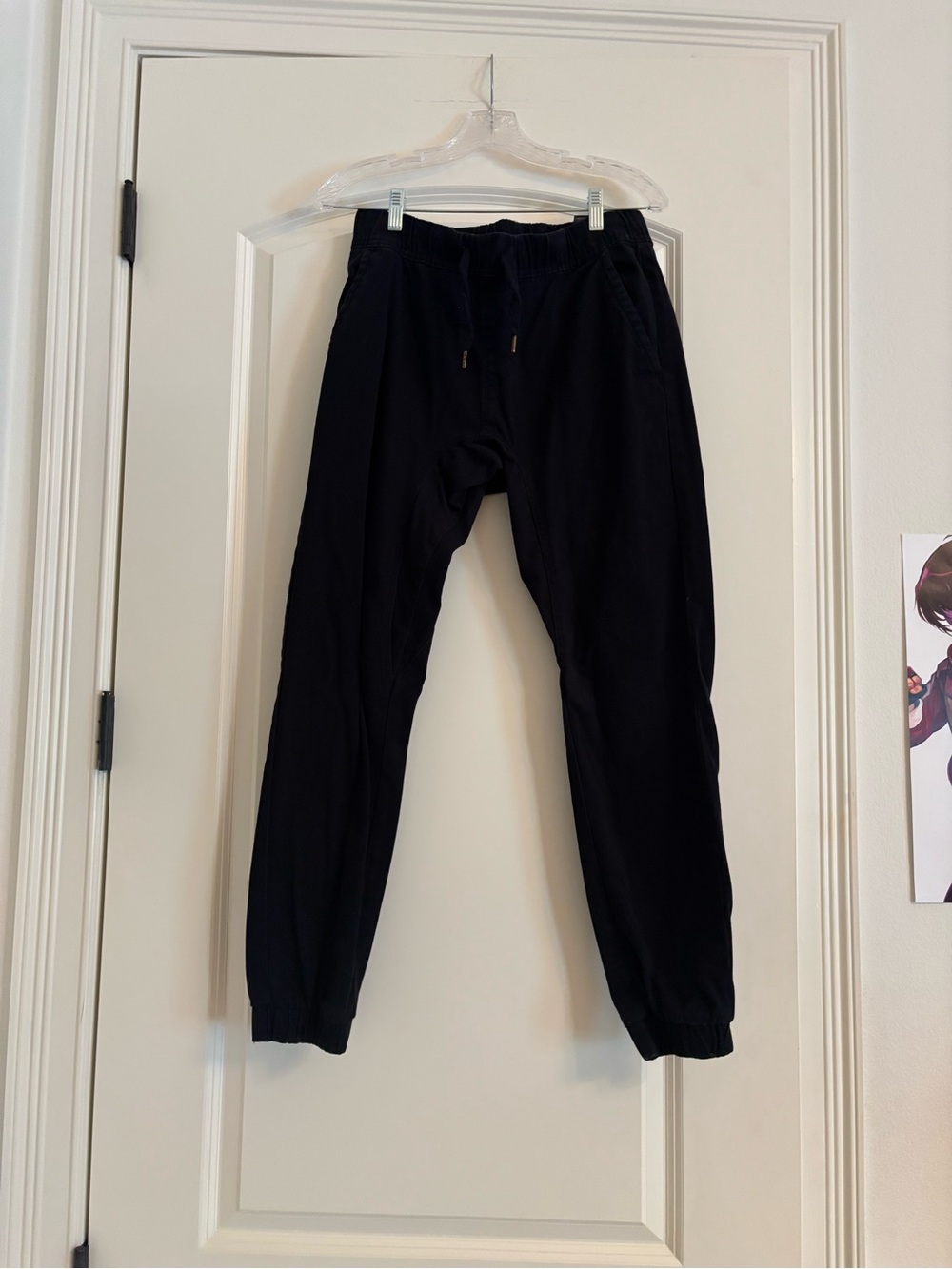Women's Black Wide-Leg Drawstring Pants